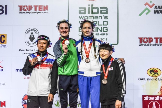 Kellie Harrington with her gold medal 24/11/2018