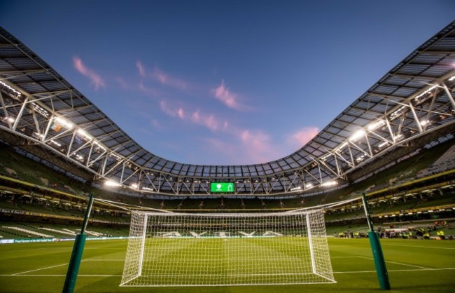 A view of the Aviva Stadium ahead of the game