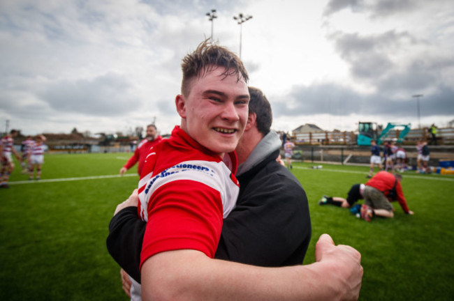 John Martin celebrates at the final whistle