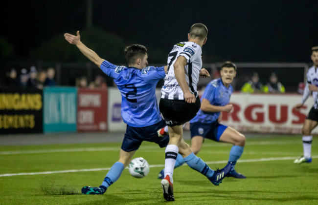 Michael Duffy scores their second goal