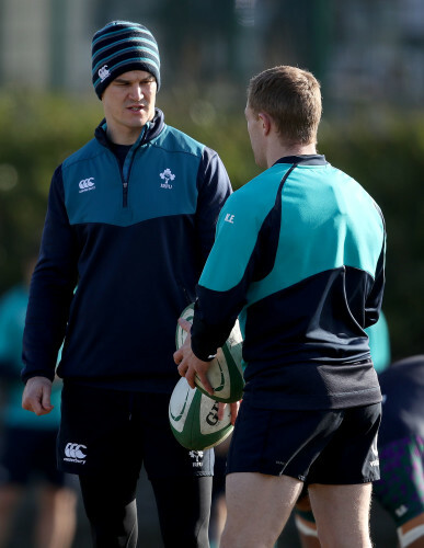 Jonathan Sexton with Keith Earls