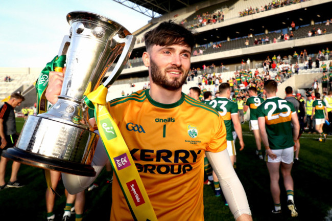 Shane Murphy celebrates with the trophy