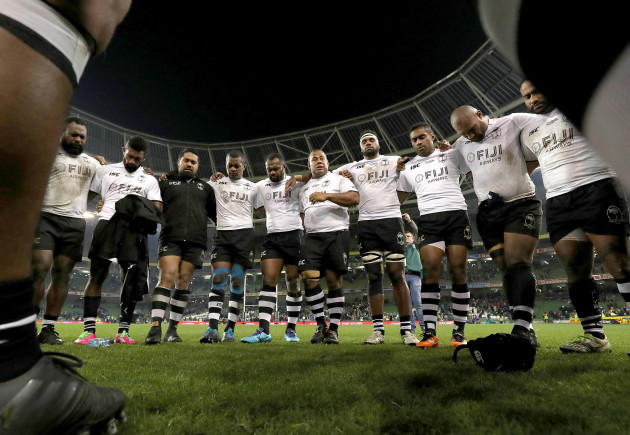 The Fiji team after the game