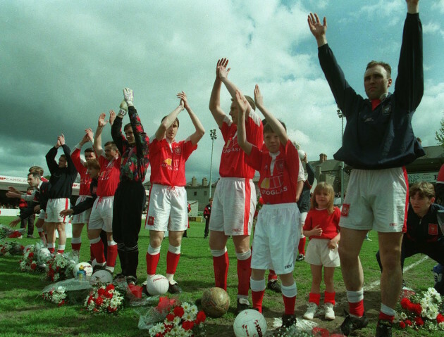 St. Patrick's Athletic team celebrate