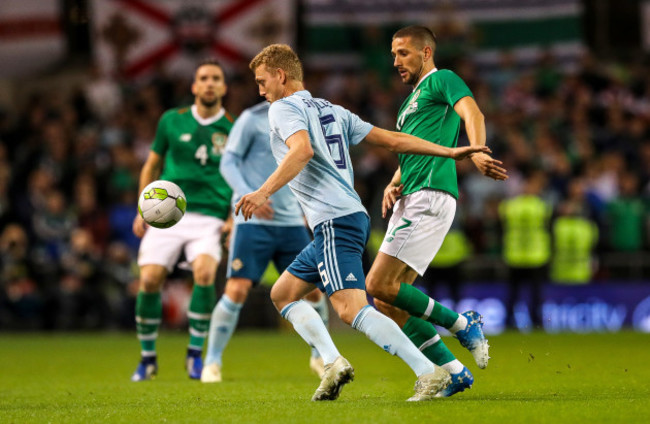 George Saville with Conor Hourihane