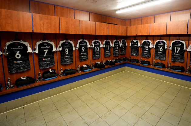 A view of the Ospreys changing room