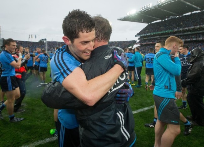 Jim Gavin celebrates with Rory O'Carroll