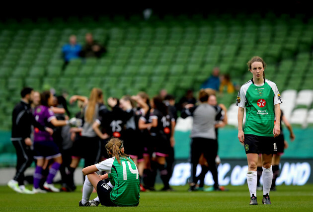 Karen Duggan dejected after the game