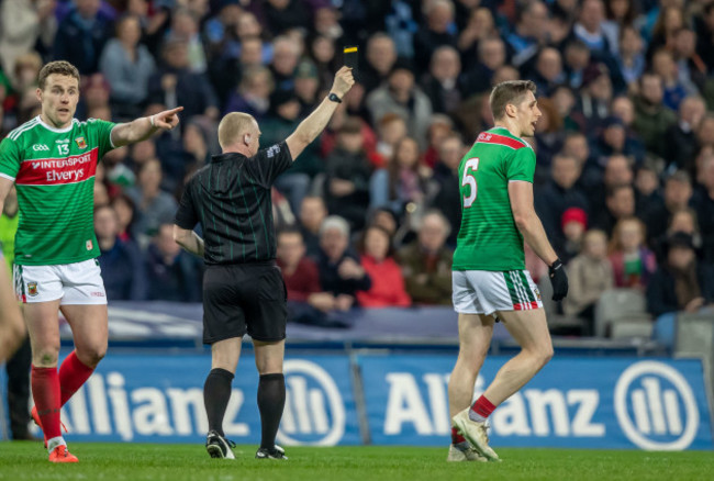 Lee Keegan receives a black card