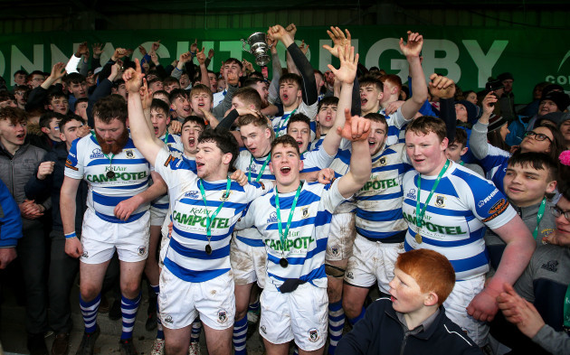 Garbally celebrate after the game with the fans