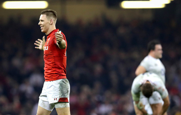 Liam Williams celebrates at the final whistle