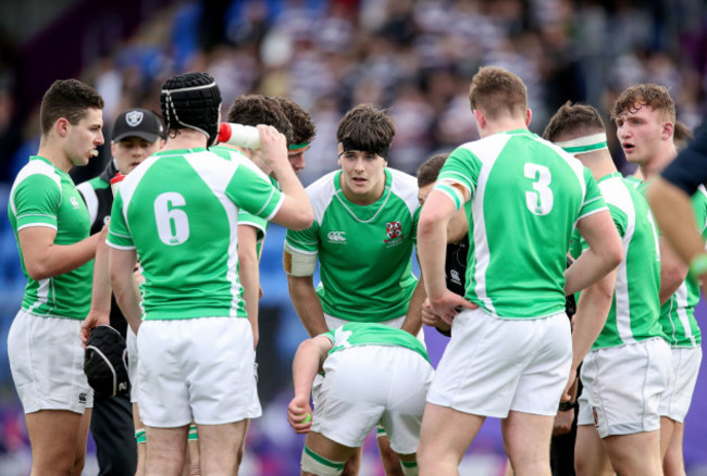 Jack Barry in a team huddle