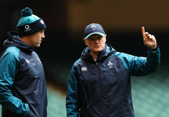Joe Schmidt with David O'Siochain
