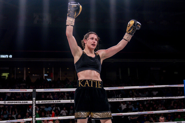 Katie Taylor celebrates