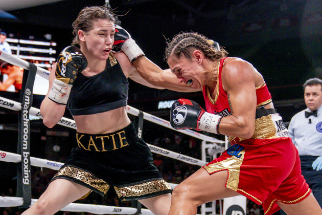 Katie Taylor in action against Rose Volante