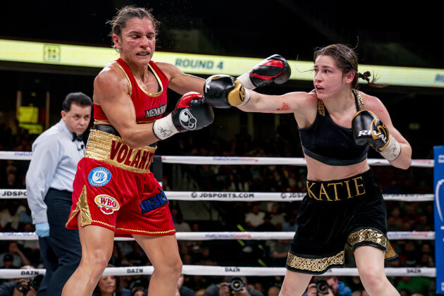 Katie Taylor in action against Rose Volante