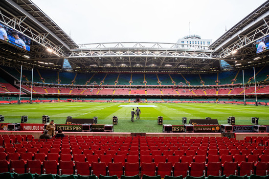 A view of the Principality Stadium ahead of the game