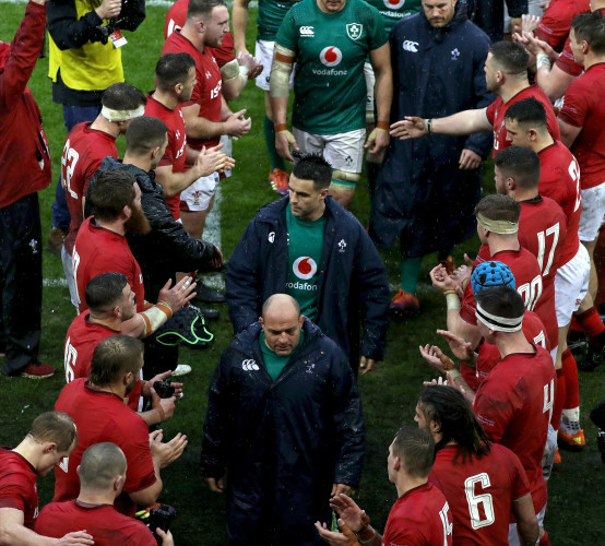 Rory Best and Conor Murray dejected