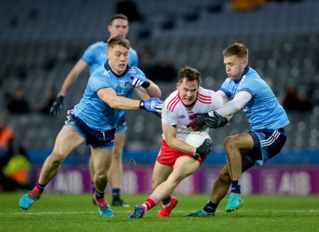 Jonny Cooper and Con O’Callaghan tackle Kieran McGeary