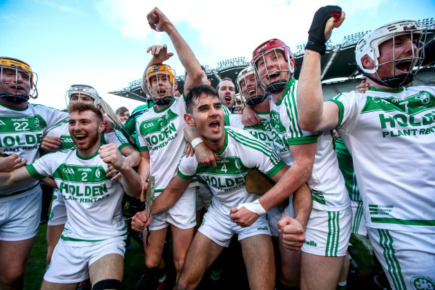 Ballyhale players celebrate after the game