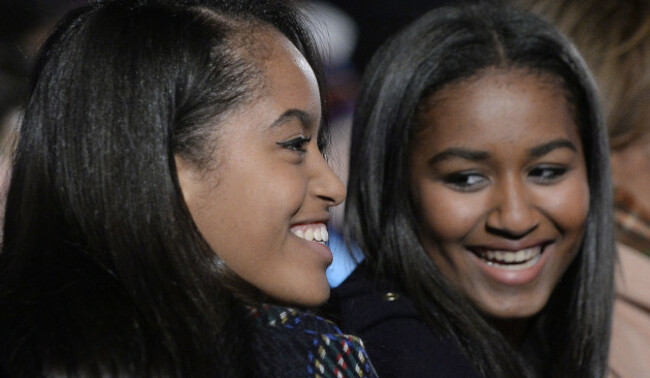 Obamas Light the National Christmas Tree