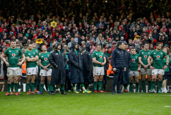 Ireland players dejected after the game