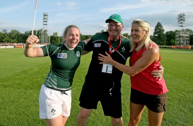 Niamh Briggs, Philip Doyle and Joy Neville