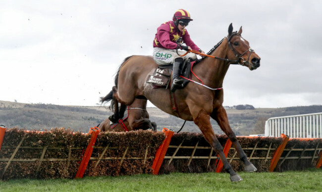 Rachael Blackmore onboard Minella Indo clears the last on the way to winning
