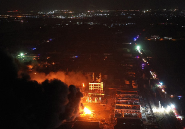 (SPOT NEWS)CHINA-YANCHENG-FACTORY EXPLOSION (CN)