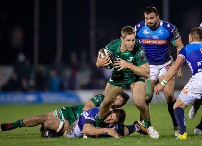 Kyle Godwin and Colby Fainga'a with Giovanni Pettinelli