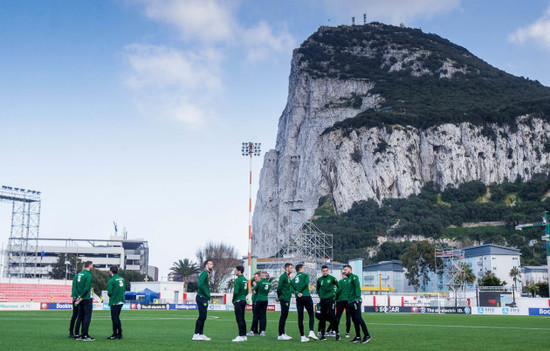 The Ireland team ahead of the game