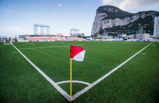 A view of Victoria Stadium ahead of the game