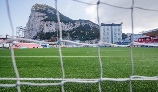 A view of Victoria Stadium ahead of the game