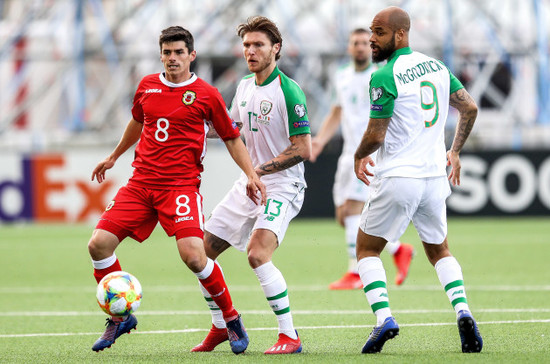 Anthony Bardon with Jeff Hendrick and David McGoldrick