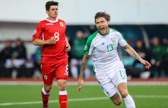 Jeff Hendrick celebrates scoring his sides first goal