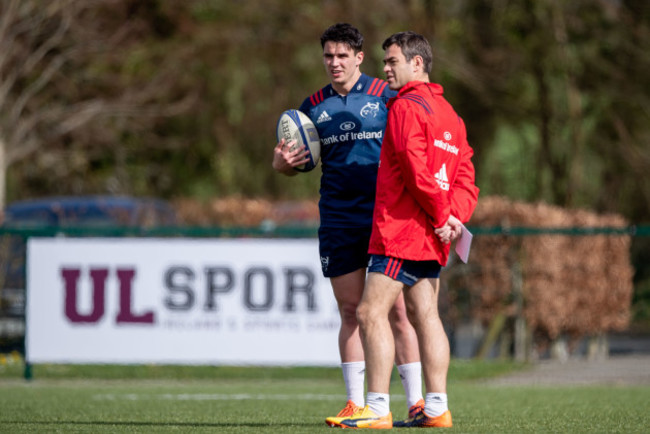 Joey Carbery with Johann van Graan