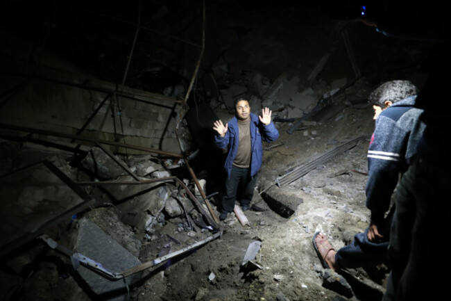 MIDEAST-GAZA CITY-AIR STRIKE