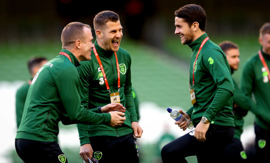 GLenn Whelan, James Collins and Robbie Brady