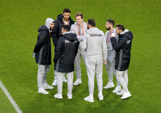 Georgia players before the game