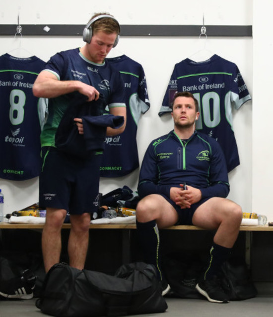 Kieran Marmion and Jack Carty before the game