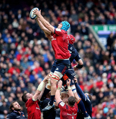 Tadhg Beirne and Grant Gilchrist in the line-out