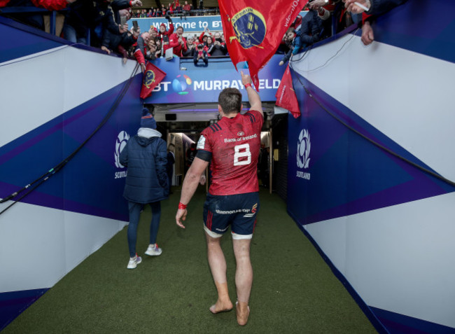 CJ Stander celebrates winning with fans