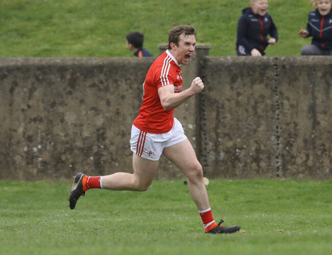 Bevan Duffy celebrates scoring a goal