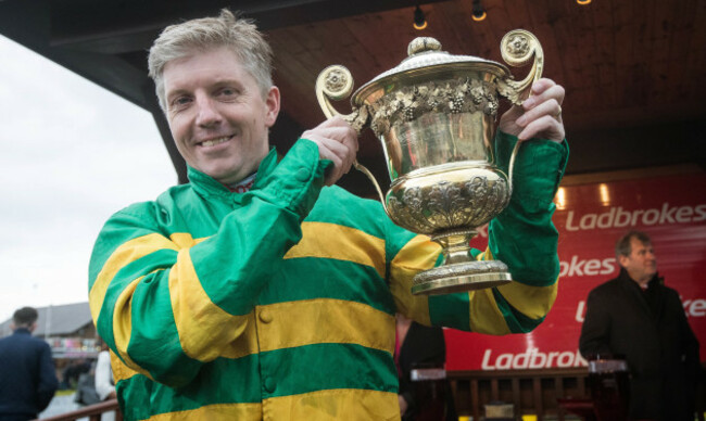 Noel D. Fehily celebrates winning