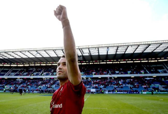 Conor Murray celebrates after the game