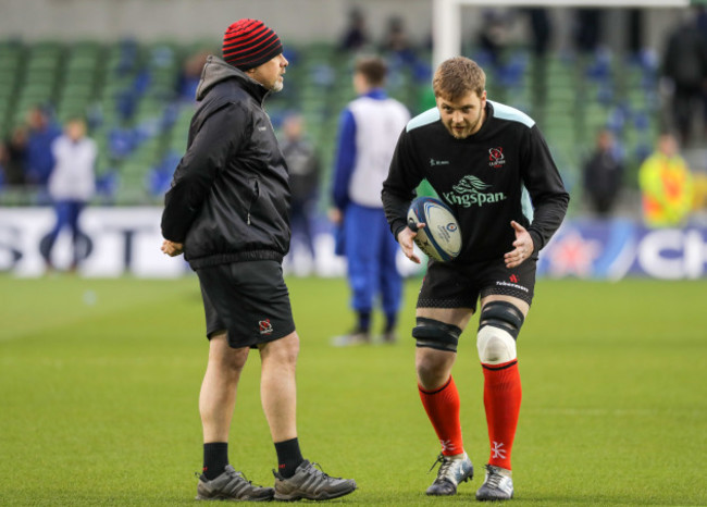 Dan McFarland and Iain Henderson before the game