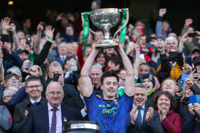 Diarmuid O'Connor lifts the trophy