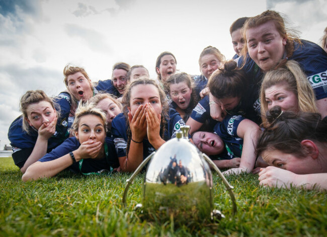 The Westport team react after accidentally breaking the cup