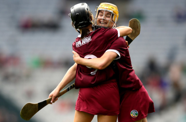 Aoife Donohue and Anne Marie Starr celebrate