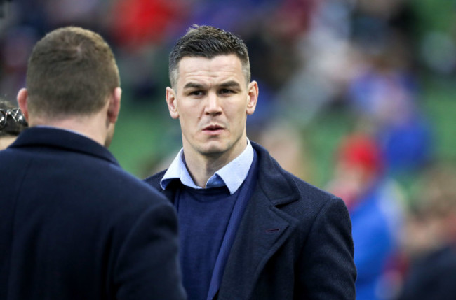 Johnny Sexton on the sidelines before the game